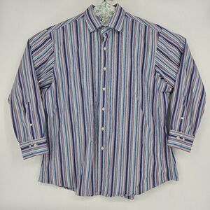 Vintage Polo Ralph‎ Lauren Shirt Mens Sz 17.5 32 33 Striped Regent Custom Fit